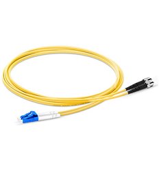 LC-ST Fiber Optic Plenum Single Mode Cable Duplex OS2 9/125 OFNP