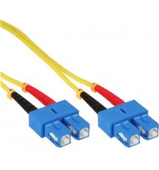 SC-SC Fiber Optic Plenum Single Mode Cable Duplex OS2 9/125 OFNP 2