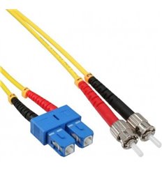 SC-ST Fiber Optic Plenum Single Mode Cable Duplex OS2 9/125 OFNP 2