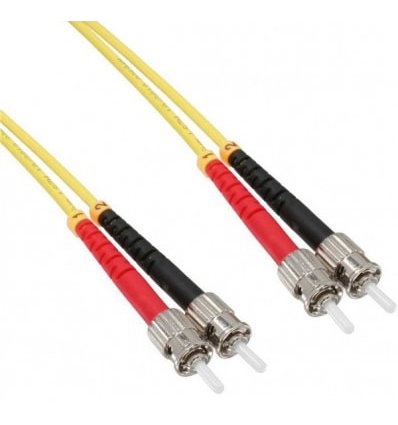 ST-ST Fiber Optic Plenim Single Mode Cable Duplex OS2 9/125 OFNP