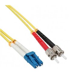 LC-ST Fiber Optic Single Mode Cable Duplex OS2 9/125 OFNR