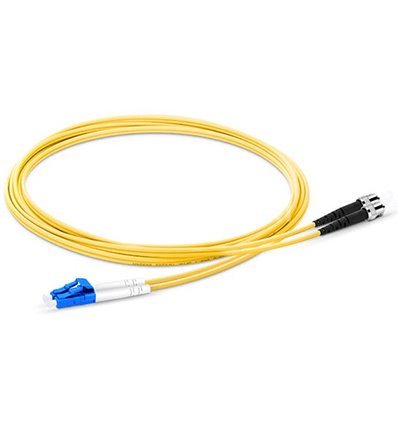 LC-ST Fiber Optic Single Mode Cable Duplex OS2 9/125 OFNR