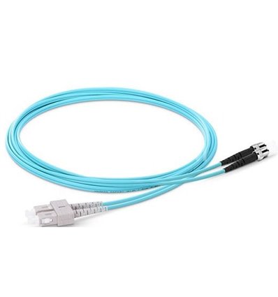 SC-ST Fiber Optic  Plenum Multimode Cable Duplex OM3 50/125 OFNP