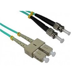 SC-ST Fiber Optic  Plenum Multimode Cable Duplex OM3 50/125 OFNP 2