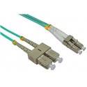 LC-SC Fiber Optic Multimode Cable Duplex OM4 50/125 OFNR LC-SC Fiber Optic Multimode Cable Duplex OM4 50/125 OFNR