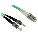 LC-ST Fiber Optic Multimode Cable Duplex OM4 50/125 OFNR LC-ST Fiber Optic Multimode Cable Duplex OM4 50/125 OFNR