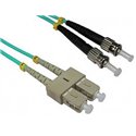 SC-ST Fiber Optic Multimode Cable Duplex OM4 50/125 OFNR SC-ST Fiber Optic Multimode Cable Duplex OM4 50/125 OFNR