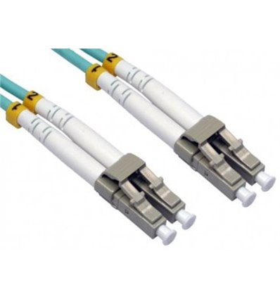 LC-LC Fiber Optic Plenum Multimode Cable Duplex OM4 50/125 OFNP