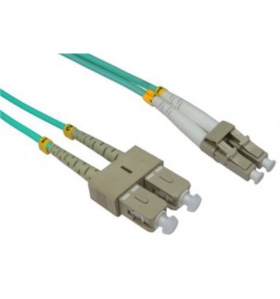 LC-SC Fiber Optic Plenum Multimode Cable Duplex OM4 50/125 OFNP