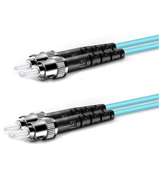 ST-ST Fiber Optic Plenum Multimode Cable Duplex OM4 50/125 OFNP