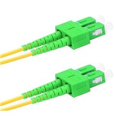 SC APC TO SC APC DUPLEX 9/125 SINGLE MODE FIBER PATCH CABLE OFNR