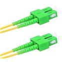 SC APC TO SC APC DUPLEX 9/125 SINGLE MODE FIBER PATCH CABLE OFNR