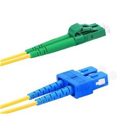 LC APC TO SC UPC DUPLEX 9/125 SINGLE MODE FIBER PATCH CABLE OFNR