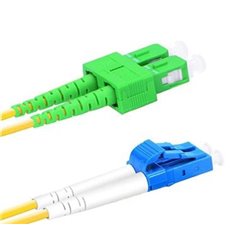 SC APC TO LC UPC DUPLEX 9/125 SINGLE MODE FIBER PATCH CABLE OFNR