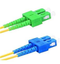 SC APC TO SC UPC DUPLEX 9/125 SINGLE MODE FIBER PATCH CABLE OFNR