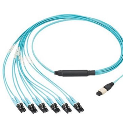 12Fiber MTP / MPO Breakout OM3 Multimode Fiber Optic Cable