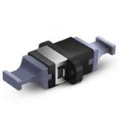 MTP/MPO Black Fiber Optic Adapter/Mating Sleeve with Flange, Opposed Key, Up to Down