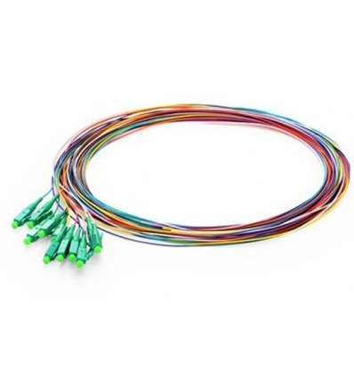LC UPC 12 Fibers OS2 Single Mode Color Coded Fiber Optic Pigtail