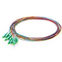 LC APC 12 Fibers OS2 Single Mode Color Coded Fiber Optic Pigtail