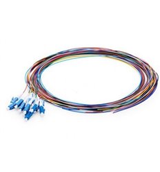 LC UPC 12 Fibers OM3 Jacketed Multimode Fiber Optic Pigtail