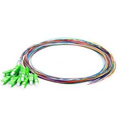 SC APC Simplex OS2 Single Mode OFNR 0.9mm Fiber Optic Pigtail