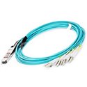 5m Extreme Networks F10-QSFP-8LC-AOC5M Compatible 40G QSFP+ to 4 Duplex LC Breakout Active Optical Cable