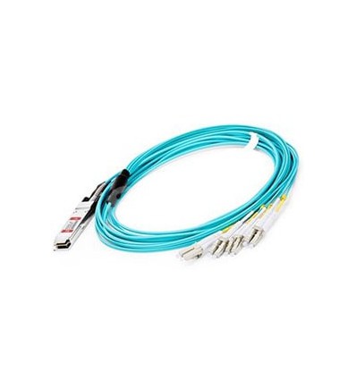 30m Generic Compatible 40G QSFP+ to 4 Duplex LC Breakout Active Optical Cable