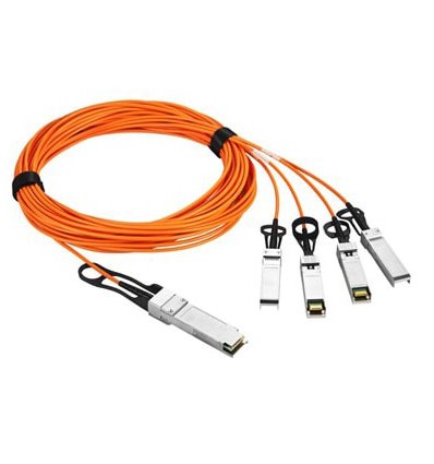 25m H3C QSFP-4X10G-D-AOC-1M Compatible 40G QSFP+ to 4x10G SFP+ Breakout Active Optical Cable