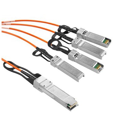 15m Extreme Networks 10GB-4-F15-QSFP Compatible 40G QSFP+ to 4x10G SFP+ Breakout Active Optical Cable