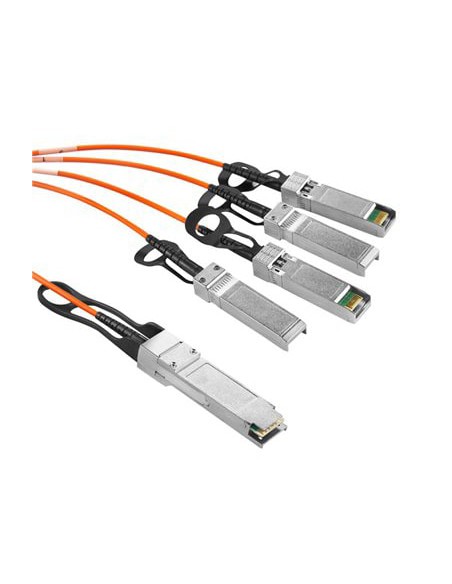 15m Generic Compatible 40G QSFP+ to 4x10G SFP+ Breakout Active Optical Cable 15m Generic Compatible 40G QSFP+ to 4x10G SFP+ Breakout Active Optical Cable