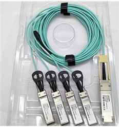 50m H3C QSFP28-4SFP28-AOC-50M Compatible 100G QSFP28 to 4x25G SFP28 Breakout Active Optical Cable 2