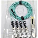 2m Dell AOC-Q28-4SFP28-25G-2M Compatible 100G QSFP28 to 4x25G SFP28 Breakout Active Optical Cable