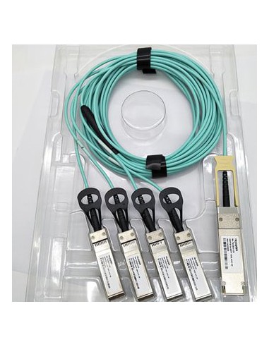 15m Generic Compatible 100G QSFP28 to 4x25G SFP28 Breakout Active Optical Cable