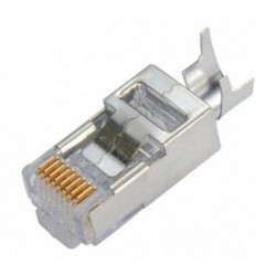 RJ45 Cat6a Solid Shielded Crimp Connector with Insert