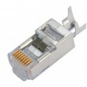 RJ45 Cat6a Solid Shielded Crimp Connector with Insert