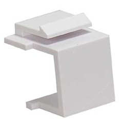 Blank Keystone Jack Insert White