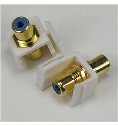 RCA Keystone Jack Blue in White Insert