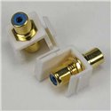 RCA Keystone Jack Blue in White Insert