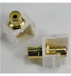 RCA Keystone Jack Yellow in White Insert