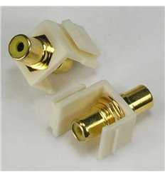 RCA Keystone Jack Yellow in Ivory Insert
