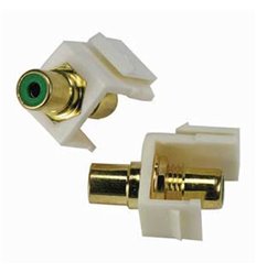 RCA Keystone Jack Green in White Insert