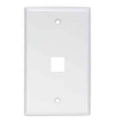 1port Keystone Wallplate White