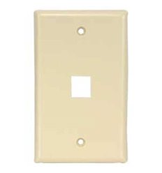 1port Keystone Wallplate Ivory 2