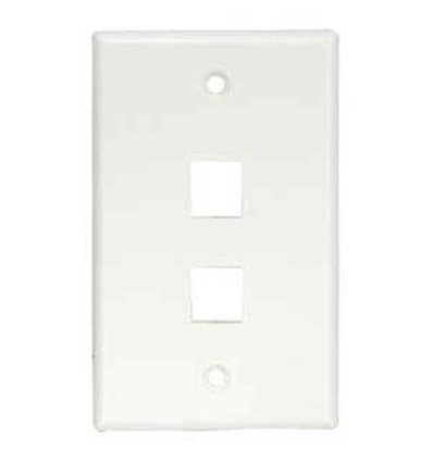 2port Keystone Wallplate White