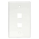 2port Keystone Wallplate White