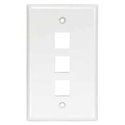 3port Keystone Wallplate White