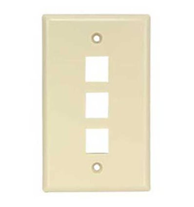 3port Keystone Wallplate Ivory