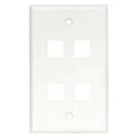 4port Keystone Wallplate White