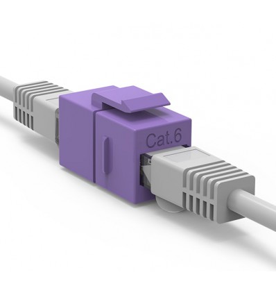 Cat6 Inline Coupler w Keystone Latch