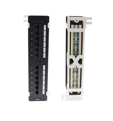 Cat5e 110 Type Patch Panel 12Port Vertical w/Bracket 2